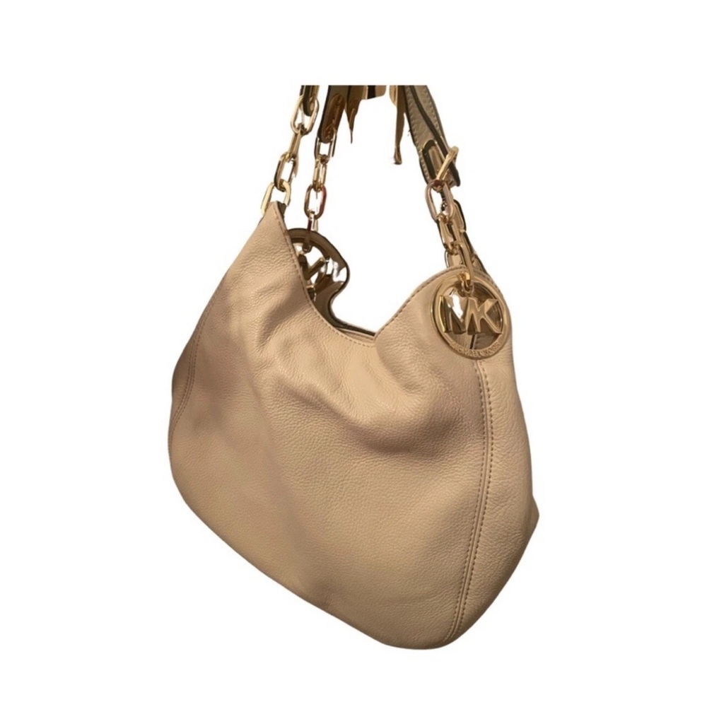 Michael Kors Cream Large Fulton Shoulder Bag